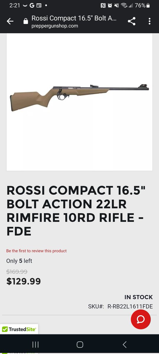 WhitetailArmory's tweet photo. https://t.co/KhCfv5l8Jj has Rossi compact 22lr bolt action rifles for $129.99 
#firearms #whitetailarmory #smallgame #squirrels #plinker #plinking #22lr #Rossi #rossi22lr #2a #2ndAmendment #squirrelhunting #hunting #hunter https://t.co/ei4J7x5KyO