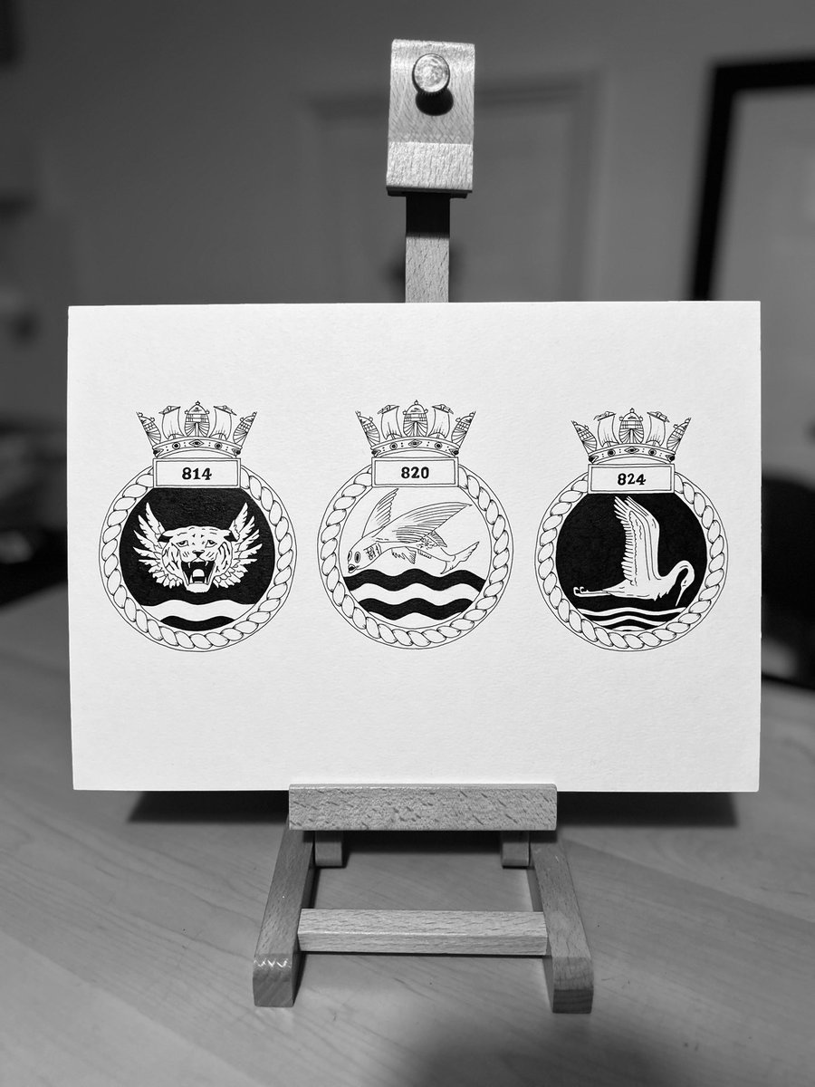 indigozuluink's tweet photo. Doodles! 🖊️
I have been playing with a few badges recently & this little trio are the Merlin squadrons of RNAS Culdrose.
#814nas #820nas #824nas #merlin #rnasculdrose #fleetairarm #royalnavy #flynavy #badges #squadrons #britisharmedforces #militaryartist #devonartist https://t.co/QW77FF9pyM