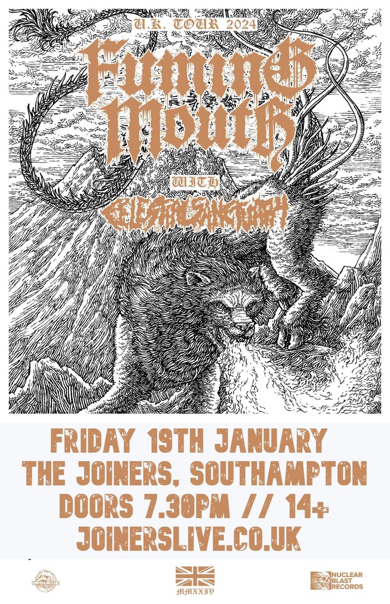 Don’t really use X enough but we’ve got a couple of sick shows coming up in Southampton, we’re playing with <a href="/realmmoshdept/">REALMOFTORMENT</a>, @sentiencehc, <a href="/dandelionukhc/">dandelionmp3</a>, on the 12th.

Then we’re playing with <a href="/FumingMouth/">Fuming Mouth</a>, Celestial Sanctuary and Embolectomy at <a href="/joinerslive/">The Joiners</a>, very cool very fun