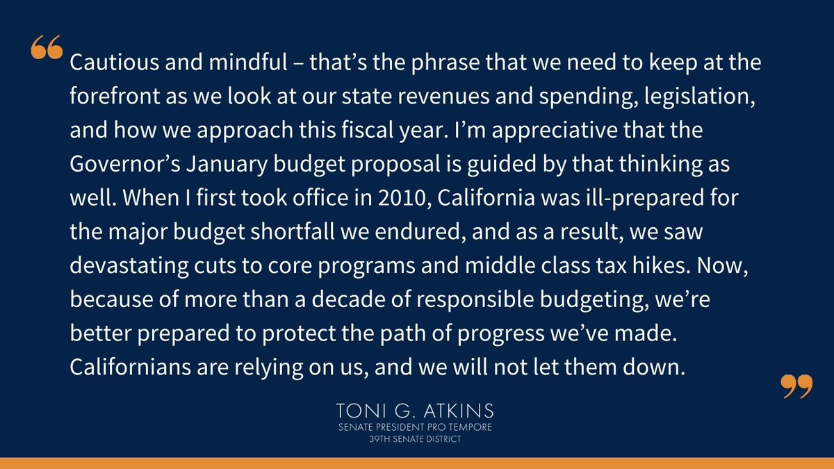 .@CAGovernor’s proposal is the first step in the work we will do together to create a #CABudget that protects our progress in this challenging fiscal year. Statements from Budget Chair <a href="/NancySkinnerCA/">Nancy Skinner</a> and me → bit.ly/3RWuQJQ