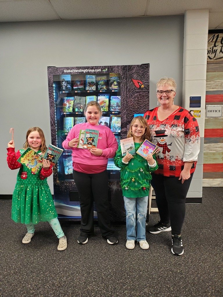 These young ladies choreographed a dance and performed it at our Winter Assembly and afterwards chose books from the vending machine! #WeAreMCUSD