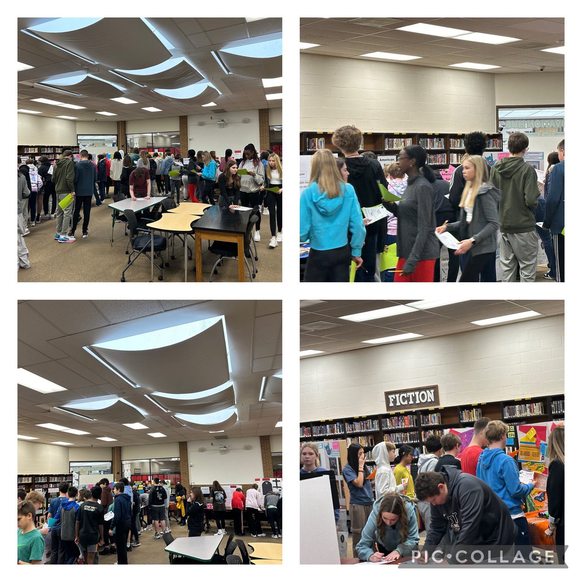 So much excitement <a href="/LJSHawks/">Liberty Junior School</a> Hub-8th grade Ss visited World Languages Fair to see what language options they have next year, to experience what the languages have to offer, and to provide them a small exposure to all languages-French, Spanish, American Sign Language, and Latin.