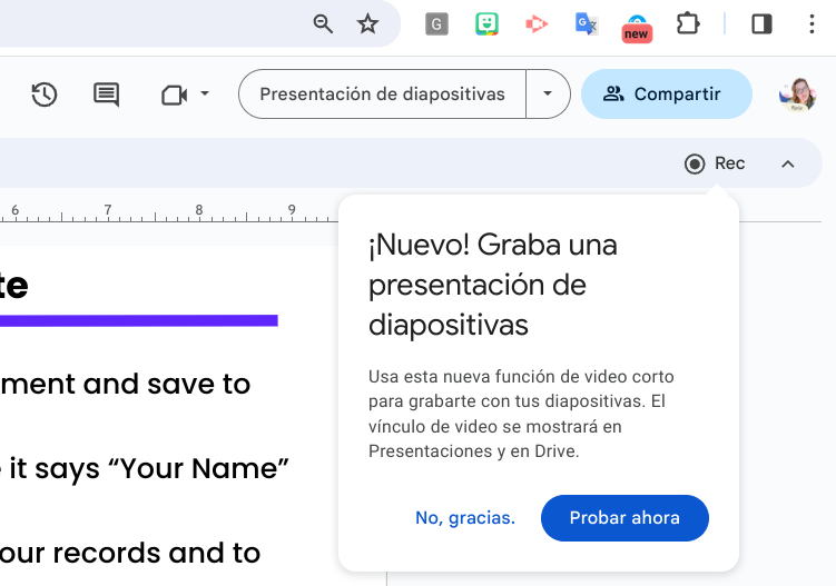 ROCIOSASAM's tweet image. Encantada con las actualizaciones de GWfE. Ahora puedo grabar más fácilmente desde Google Slides, puedo seleccionar el tamaño y la posición de mi imagen en pantalla, ajustar el audio y hacer un recorrido por mi presentación.#GoogleforEducation, #Aprendemas, #Edvolution.