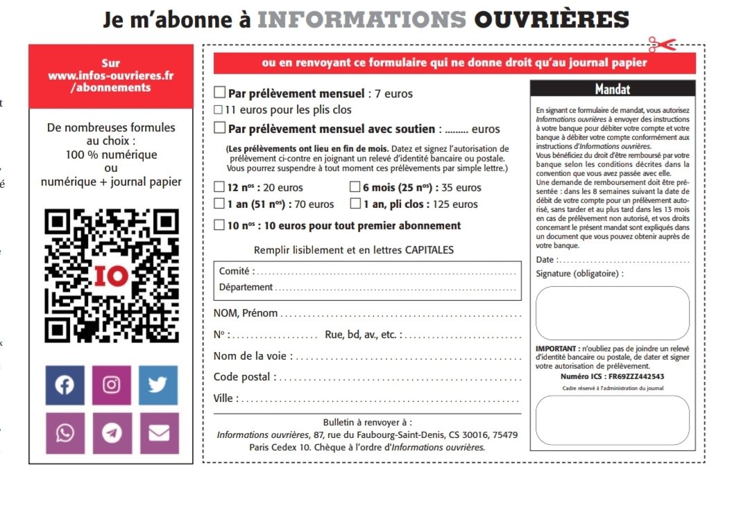 Informations ouvrières 12/20 tweet media