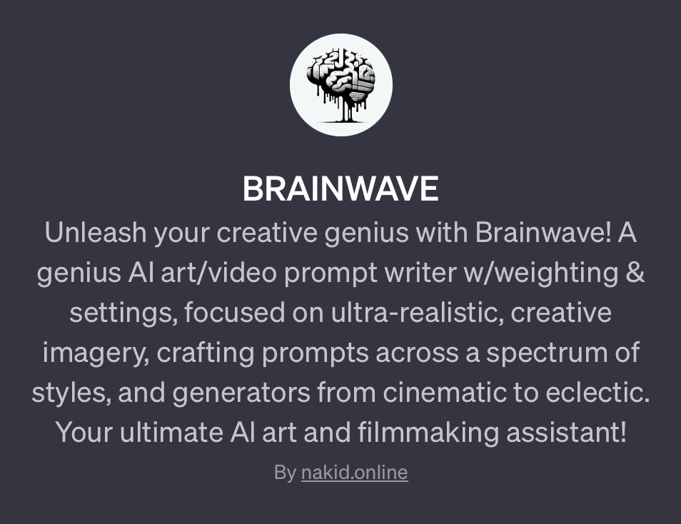 👉🫶 chat.openai.com/g/g-SQ7cJ23rQ-…

#GPTBrainwave #OpenAITechnology #AIRevolution #ChatGPTCreation #InnovativeAI #GPTStoreHighlight #AILearning #FutureOfAI #TechTrendsetter #ArtificialIntelligence #AIPowered #MachineLearningMagic #SmartTechnology #DigitalTransformation #DustinHollywood