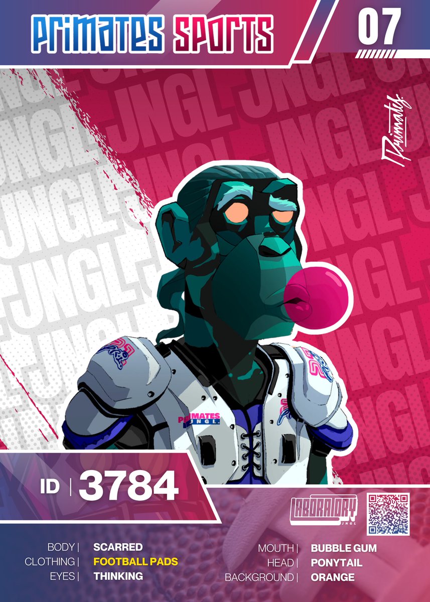 bluechipndip's tweet image. Thrilled to share the final editions of the digital trading cards I designed for @PrimatesSports 🏈 🌿

If you took part in the @Primatesnft fantasy football league this year, you can claim your official card below 👇 

Time to let @nft527 cook 👀 🤫
