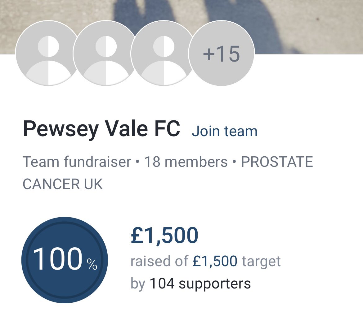pewseyvalefc's tweet image. From the start our target was £500 but now we’ve hit £1500!! Great achievement and thank you for all donations ⚪️⚫️🏃🏻‍♂️ @ProstateUK #runthemonth #running #Awareness