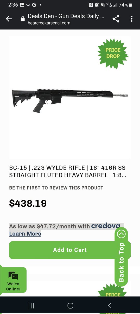 WhitetailArmory's tweet photo. https://t.co/D1Zbkx1hQx has 223wylde rifles with 18" stainless fluted barrels for $438.19
#bearcreekarsenal #firearms #2ndamendment #2a #deals #value #rifle #ar15 #gun #guns https://t.co/qB6nPlgwDa