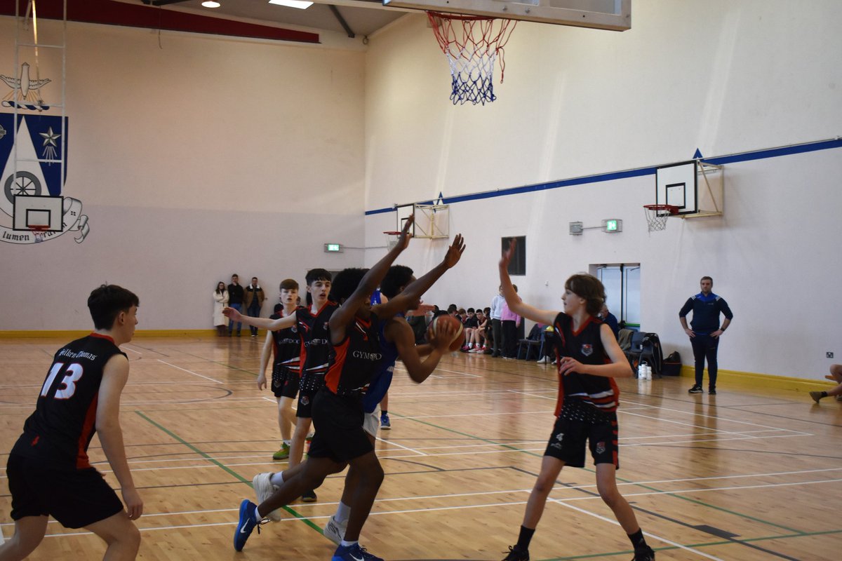 stjarlaths's tweet photo. Huge congrats to our under-16 boys basketball team who won their All-Ireland Second Round fixture against a very strong Kildare Town Community School team by a scoreline of 47-31.

The lads played fantastic and are a credit to the school on what was a joyous occasion at SJC. https://t.co/TyJsoKUwKA