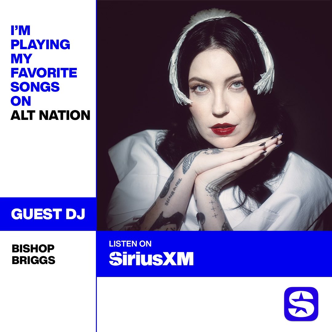 Playing my favorite songs on @altnation EEEEE u can listen now on the @SIRIUSXM app sxm.app.link/BishopBriggsGu…