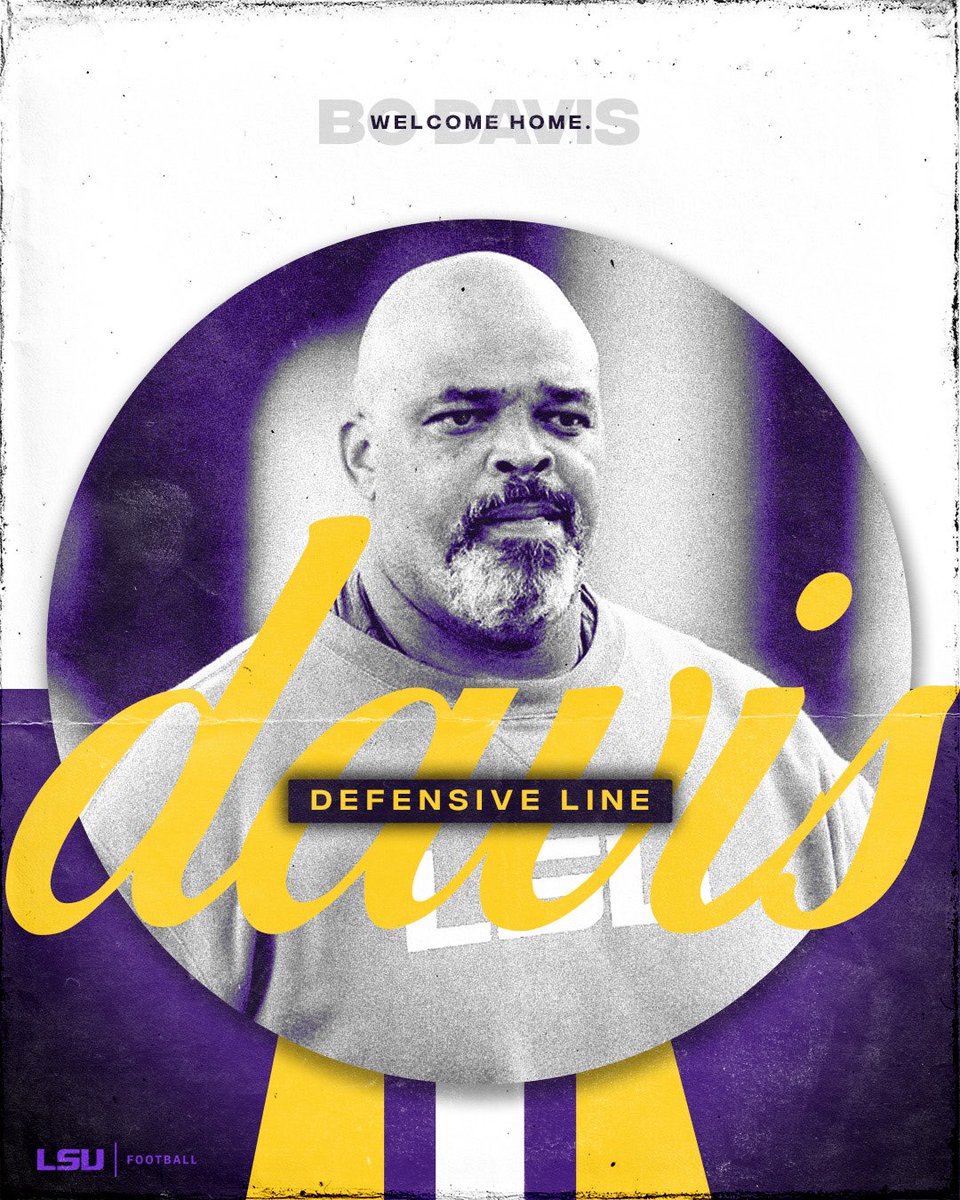 The State of Football

Bo Davis is returning to LSU and will serve as defensive line coach