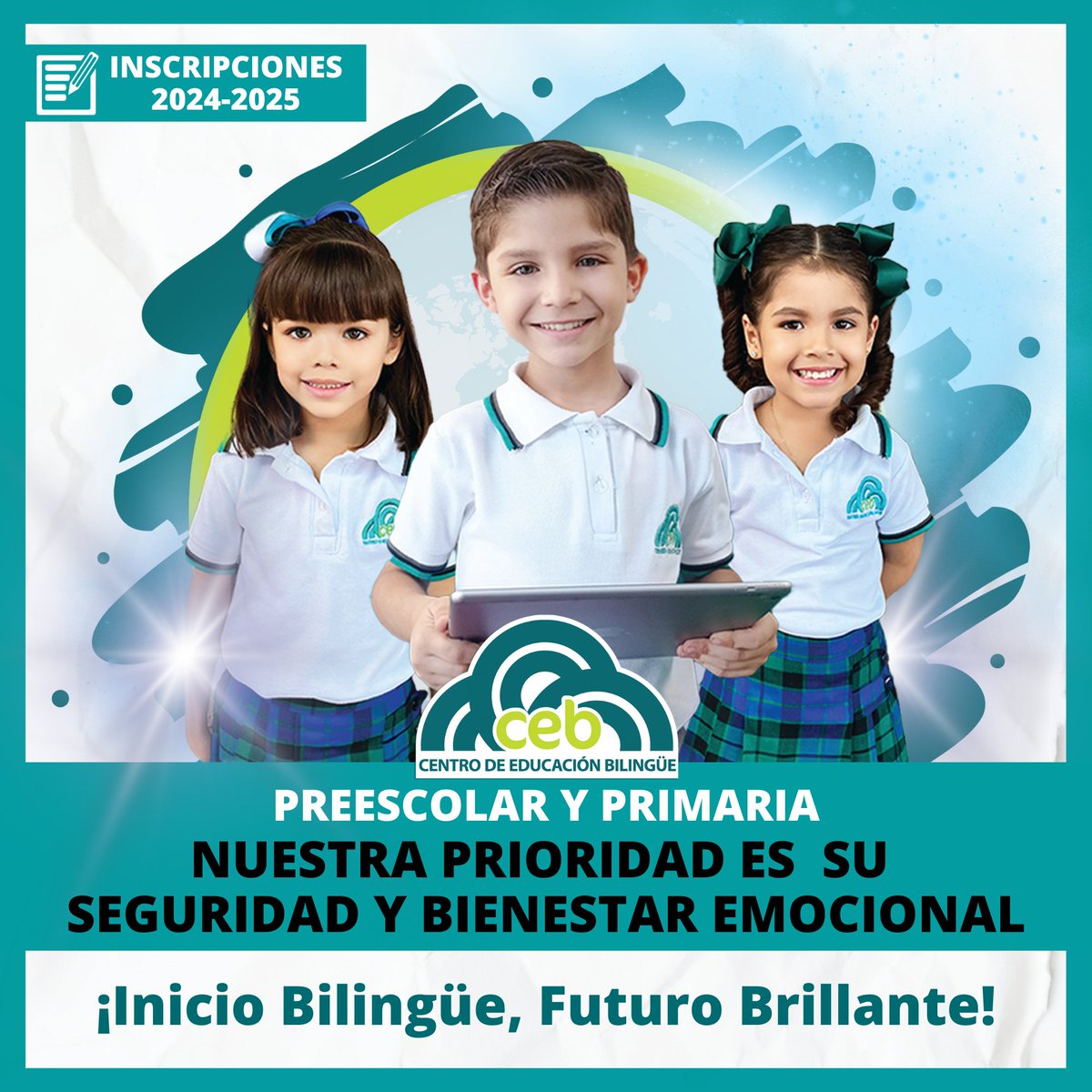 CEBHermosillo's tweet photo. 🍎 En nuestro colegio priorizamos la seguridad física, el bienestar emocional y la excelencia académica de nuestros alumnos. ¡Descubra un futuro brillante en un entorno seguro para sus hijos! ✨ https://t.co/RHnCdKyLRW