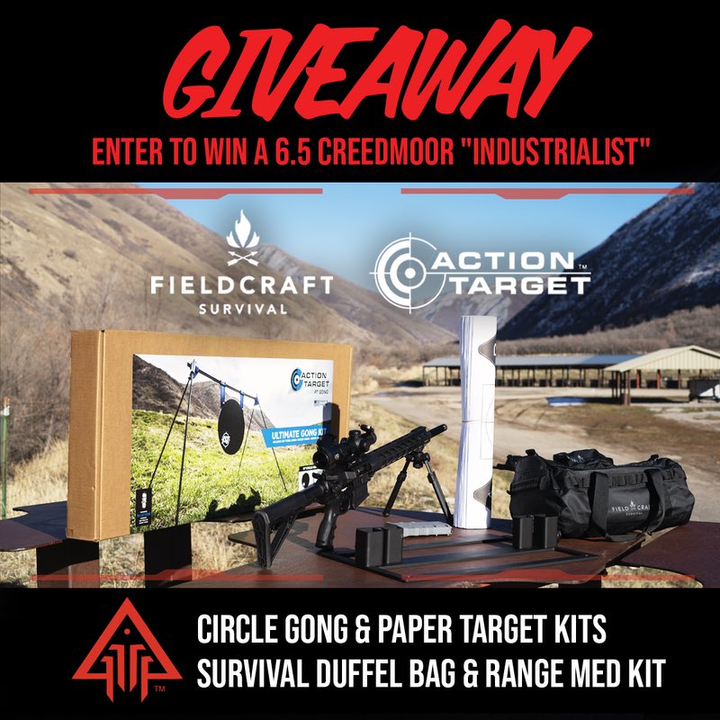 JANUARY GIVEAWAY 🎯🔫
<a href="/fieldcrafttweet/">Fieldcraft</a> 
<a href="/DeltaTeamTac/">Delta Team Tactical</a> 
<a href="/ActionTargetInc/">Action Target</a> 

Free entries to win a 6.5 Creedmoor, steel and paper targets, and range bag with med kit!

app.viralsweep.com/sweeps/full/c1…

ENTER TODAY!
Giveaway open 1/1/24 - 1/31/24