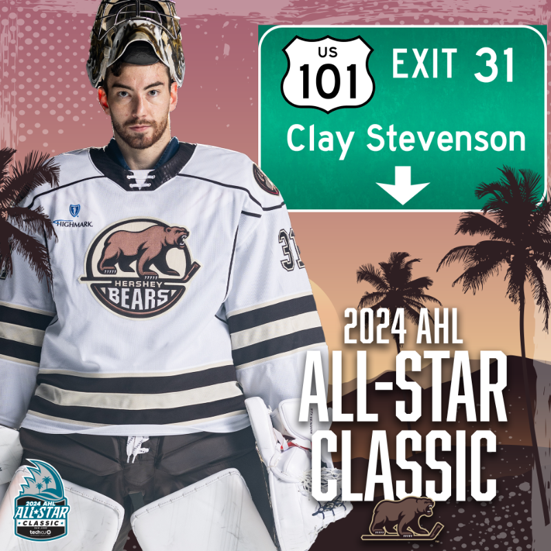 TheHersheyBears's tweet photo. Pack your bags, boys - you're going to Cali! ☀️🌴🏒

Ethen Frank and Clay Stevenson will represent the Bears on the Atlantic Division roster at the 2024 @TheAHL All-Star Classic presented by @TechCU in San Jose!

ALL STAR CLASSIC INFO + TICKETS: https://t.co/rC4mkJGrBr
RELEASE ⬇️