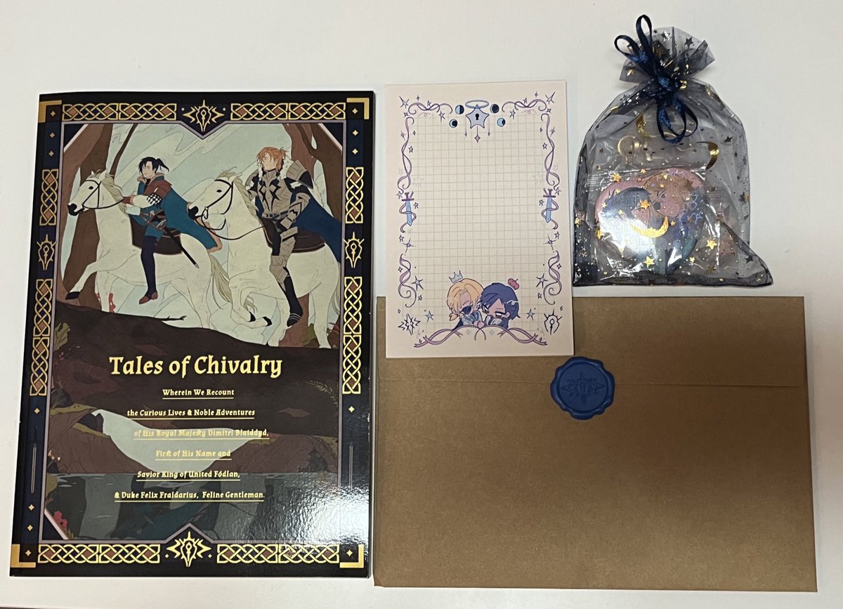 My <a href="/talesofchivalry/">Tales of Chivalry: A Dimilix Zine</a> zine is here!! So happy I took part in this project 🥹💙