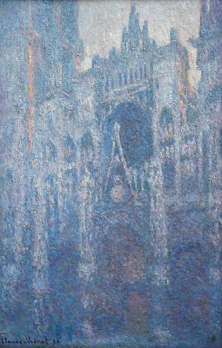artistmonet's tweet photo. Rouen Cathedral, Clear Day, 1894 https://t.co/SvE6J1aZTB https://t.co/hgizexT0o7