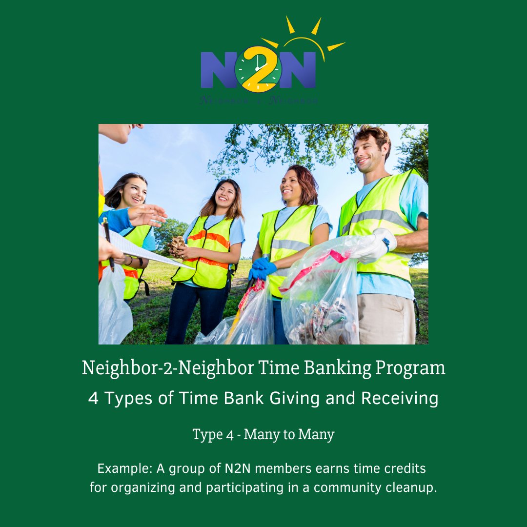 Discover #timebanking and the Neighbor-2-Neighbor Time Bank run by NHCLV that lets you donate your time and talents to help fellow members who then donate theirs to help you in return.