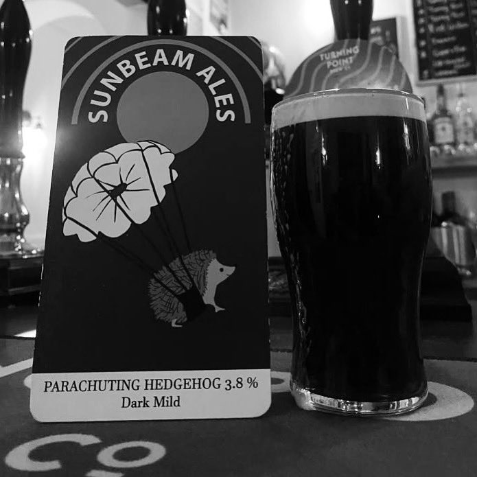New deliciously dark and mild cask on tap! 

@SunbeamAles Parachuting Hedgehog (points for best name) 🦔

A wonderfully rich full bodied dark mild packed with treacle and coffee flavours with a velvet smooth finish.

Oooh yeah!