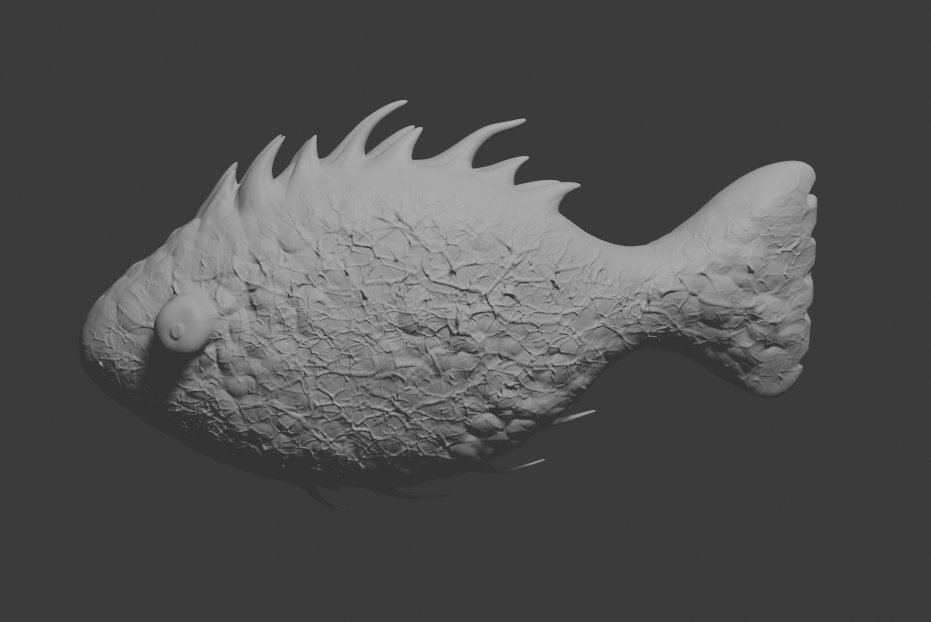 Sculpted the fish I had when I was a kid