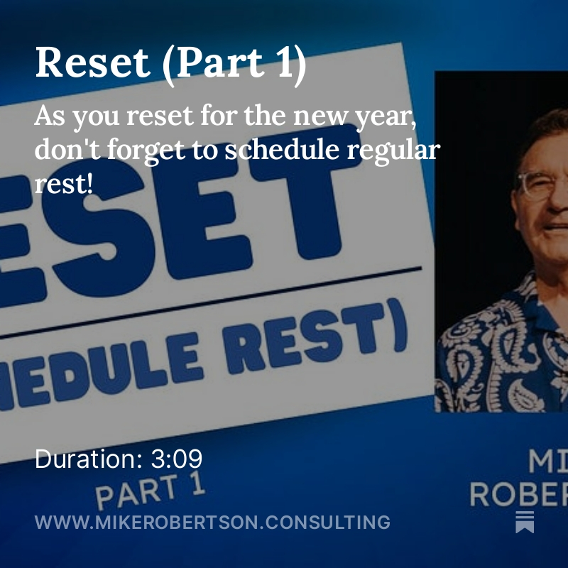 PastorMikeDRob's tweet photo. Did you forget to factor in REST as you reset your new year? Watch the short video for a quick assessment.

https://t.co/gFPUTuwYa4
Don't miss this inspirational short video to help you reset your life in 2024! https://t.co/97BhwqEgV0