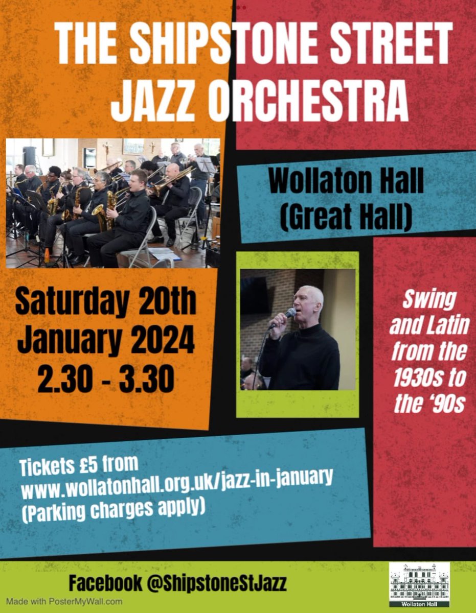 🎷 Jazz in January 🎷 My talented friend @WendySmithMusic and her band The Shipstone Street Jazz Orchestra are performing at @WollatonHall on 20th Jan. Tickets are just £5 and you can book here: wollatonhall.org.uk/jazz-in-januar…