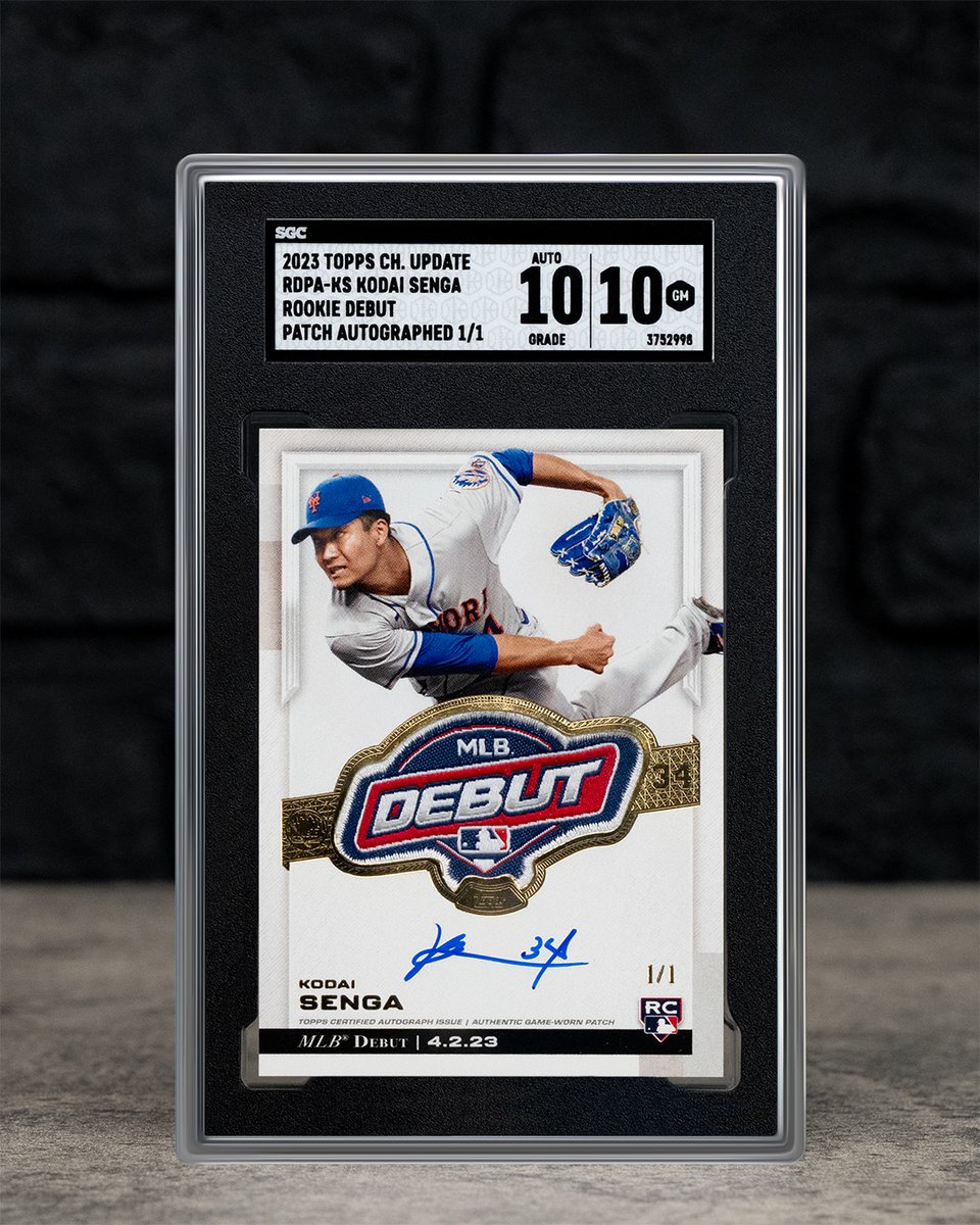 One of the most sought-after MLB Rookie Debut Patch cards has officially  surfaced and is now graded an SGC 10/10