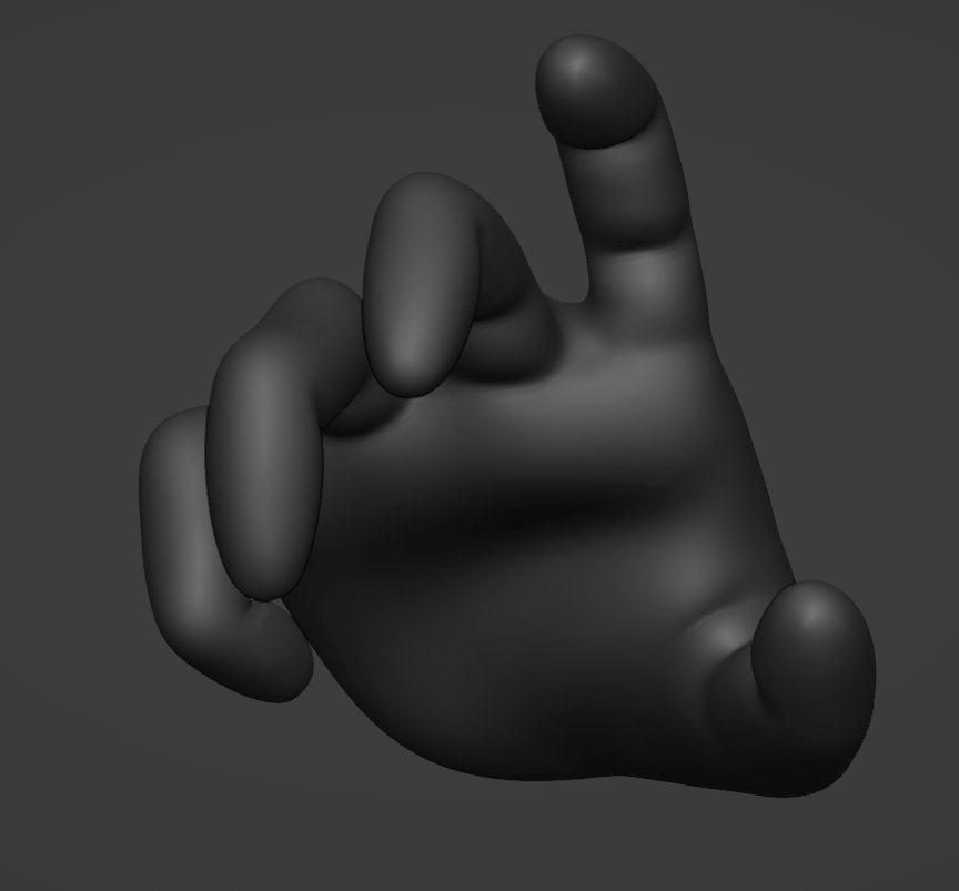 oddkrow's tweet image. Basic hand practice for upcoming sculpt