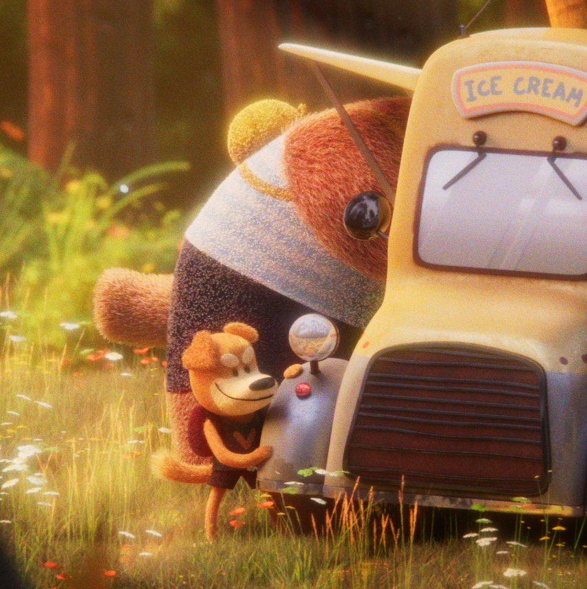 imbellaciao's tweet photo. My latest project! Based on the incredible work "Ice Cream Robber" by @GG_GOPGAP 

I used Maya for modeling, Yeti for grooming, Substance Painter for textures, UE5 for lookdev, lighting and rendering, and Nuke for compositing.  

https://t.co/Z28MlAIsay https://t.co/kGbnyHQpco