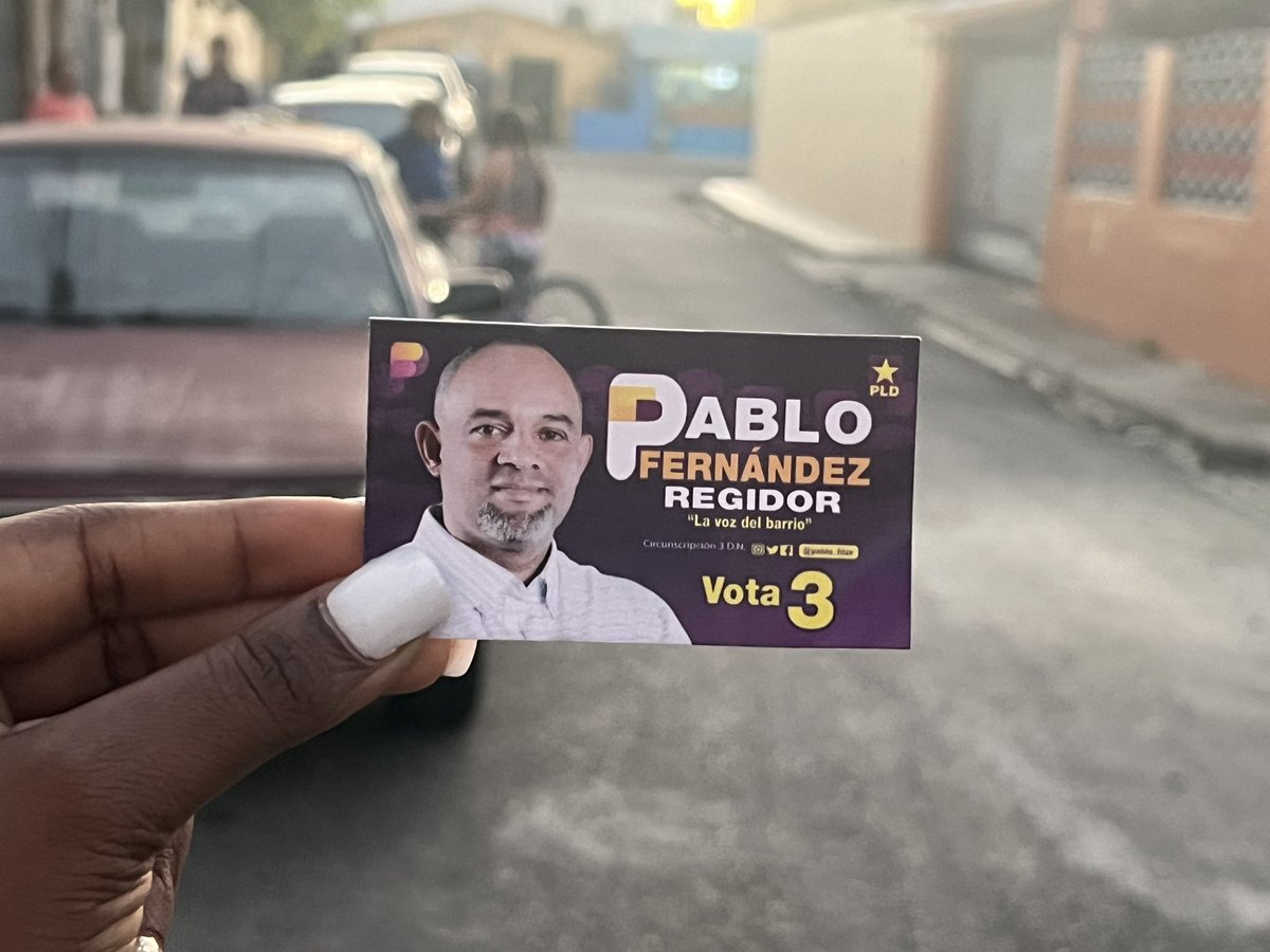 Pablo_Fdze's tweet photo. 💫 Este 18 de Febrero VOTA 3 por #PabloFernandezRegidor. 

¡El FUTURO es PABLO FERNÁNDEZ Regidor!

¡SÚMATE! 🗳️ 

#PabloFernandezRegidor #PabloRegidor #VotaPLD #Vota3 https://t.co/saxNbmtCOU