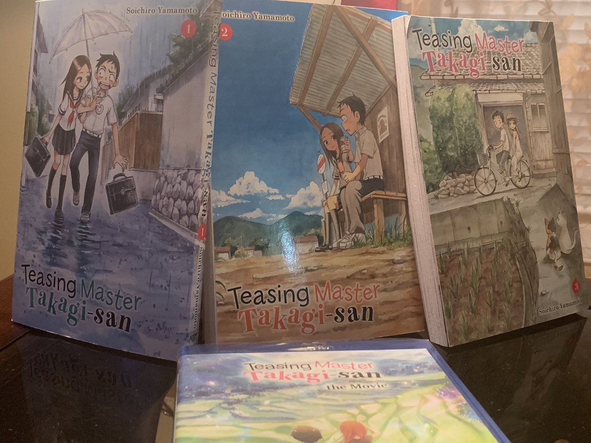 Wsstalkback's tweet photo. 🎉 Giveaway Collab w/ @yenpress 🎉

To commemorate Teasing master Takagi’s conclusion in Japan, We’re teaming up to give two lucky winners volume 1-3 (In English) along with the Sentai release of the movie on BD!✨ 

• To enter: Follow both us and Yen, Like, RT! ✅

• Open to international entries! (note that BD is region A.)

• Ends January 18, 2024📅