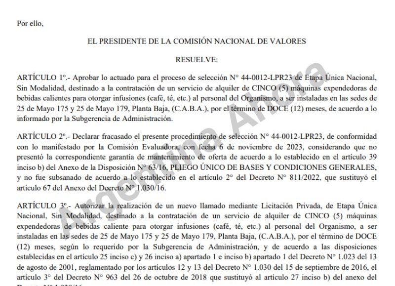 BiondiniCesar's tweet photo. El ministro Caputo autorizó el gasto de 63 millones de pesos en alquiler de máquinas expendedoras de café y chocolatadas tipo Nesquik para la Comisión Nacional de Valores, entidad de timba financiera bajo su órbita. La agencia Argentina Ahora expuso el proceso de licitación, que tramita bajo el número 44-0019-LPR23 y puede ser consultado en https://t.co/PDvB6VJZWJ. La nueva casta son los funcionarios de Milei.