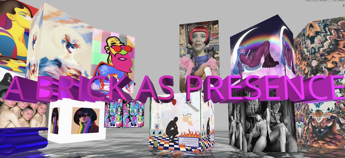 cyborg_brujx's tweet photo. In the section: A BRICK AS PRESENCE, I grouped works that explore moments of queer selfdom. how contemplation of presence is a radical moment of self exploration. From "Throwing Digital Bricks: Queer Acts of Protest" for the #wrongbiennale ! #queerart #digitalart https://t.co/g0dfIEsDn1