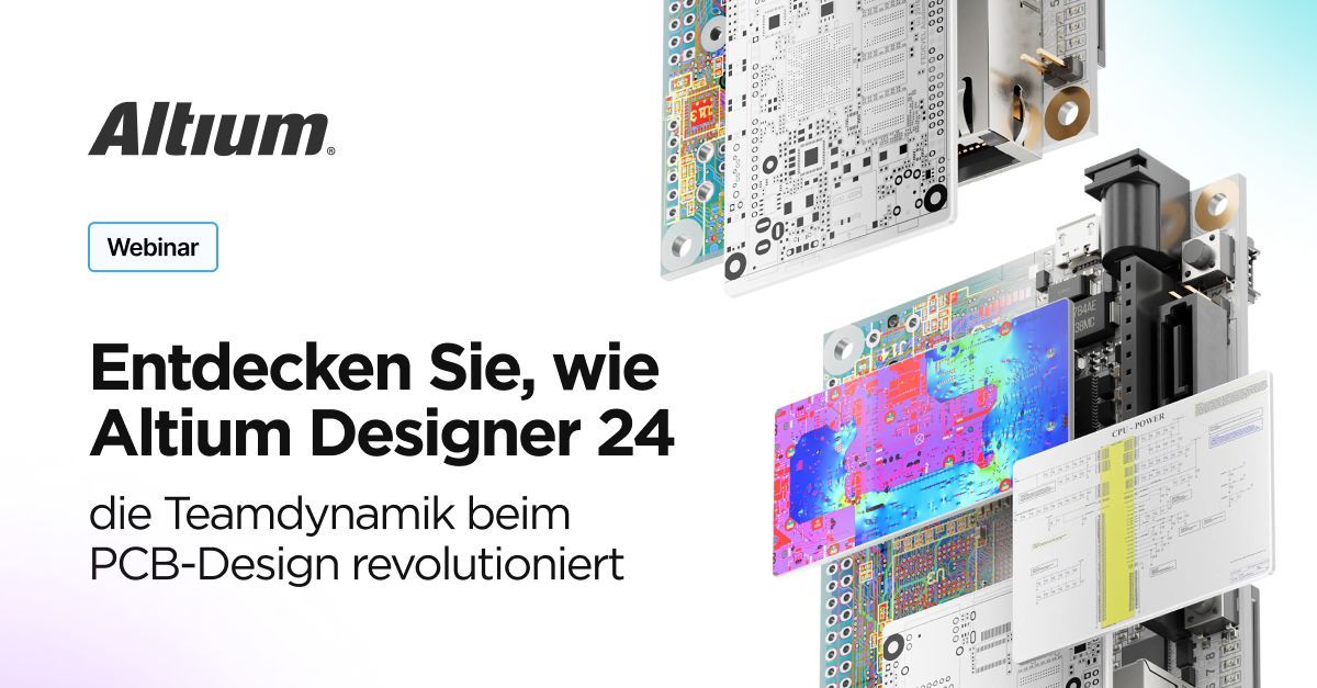 Entdecken Sie, wie Altium Designer 24 die Teamdynamik beim PCB-Design revolutioniert

Begleiten Sie uns diesen, wenn wir die Welt der Kollaboration mit PCB CoDesign in Altium Designer erkunden. 

Jetzt anmelden: bit.ly/3RHJjcr

#Altium #Webinar