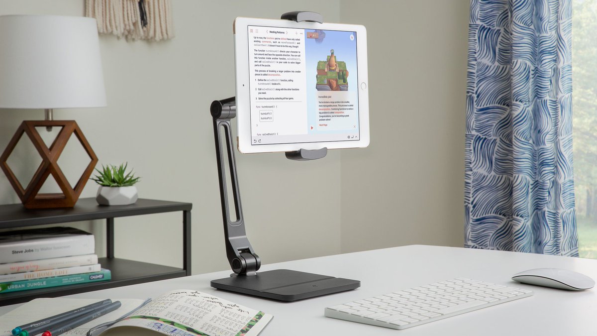 twelvesouth's tweet photo. Thanks for sharing the #HoverBarDuo love in your reviews! ❤️ "Love it. I can attach it to my desk or just use it on its stand. It holds both my large and medium size #iPad. It is truly worth the price. Would recommend to friends and family." https://t.co/cyI3q4gVZ8 https://t.co/FWpJJibyB1