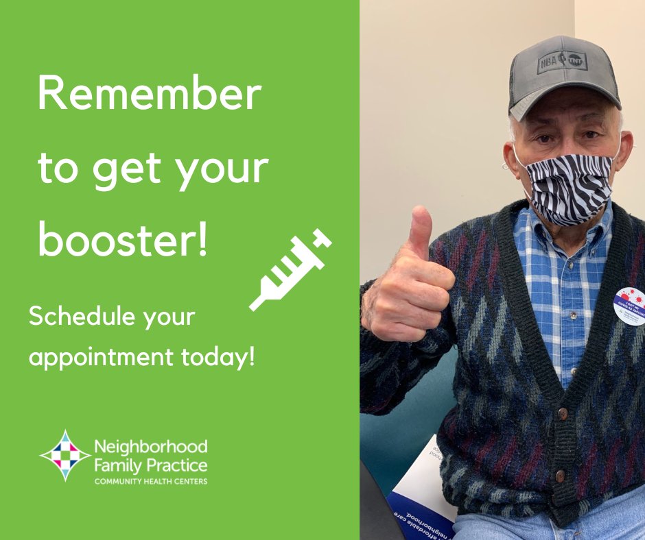 Have you gotten your COVID-19 booster shot yet? Click the link to schedule an appointment, or call us at 216-281-0872! #nfpmedcenter #clevelandhealth #covidbooster