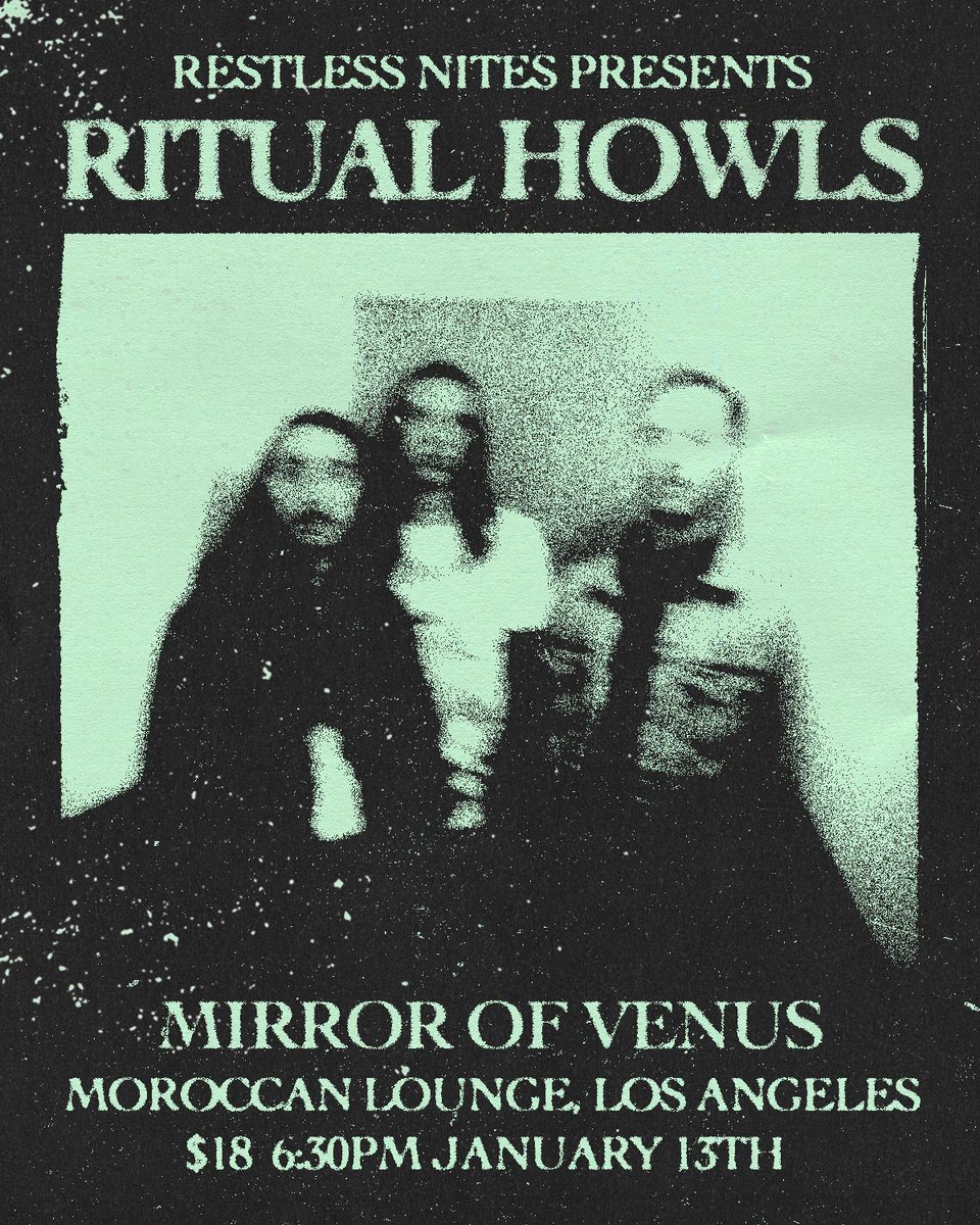moroccan_lounge's tweet photo. πΆ Dive into the dark wave! Restless Nights Presents Ritual Howls at Moroccan Lounge on January 13th. Save the date for an unforgettable night! ππ€ #RestlessNights #RitualHowls #MoroccanLounge https://t.co/lOgV23SgV8
