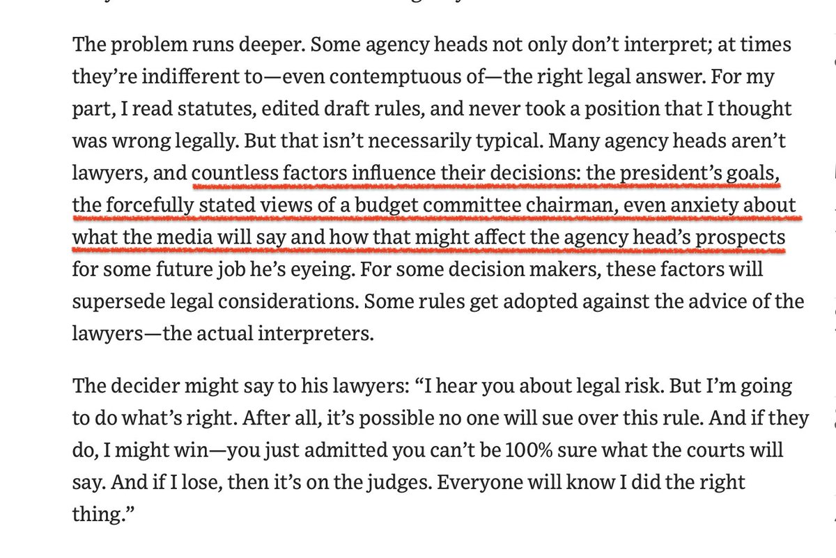 Remind you of anyone?  
SCOTUS will hear oral argument next Wednesday (1/17/24) on Loper Bright v. Raimondo -- and <a href="/FDATobacco/">FDA Tobacco</a> / <a href="/DrCaliff_FDA/">Dr. Robert M. Califf</a>'s favorite method for rigging the regulations (aka Chevron defense) will get roasted and hopefully abolished.
wsj.com/articles/chevr…