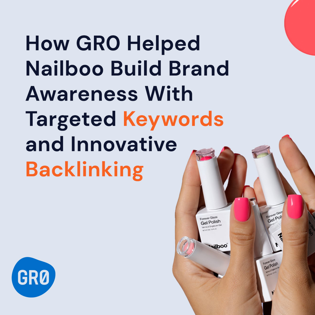 gr0agency's tweet photo. Dive into Nailboo's SEO transformation! Discover how targeted keywords and innovative backlinking skyrocketed their online presence. Swipe left to see the strategy and results that put them in the #1 spot! 

(part 1) https://t.co/WGCSCytRku