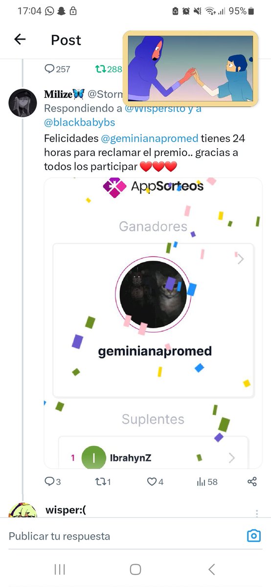 <a href="/Wispersito/">Wisper:(</a> EL QUE PEERSEVERA GANAAAA CHICOS VOY A LLORAR TE AMO WISPER 💗🎀🎀💗🎀💗🎀😪🎀😪🎀😪