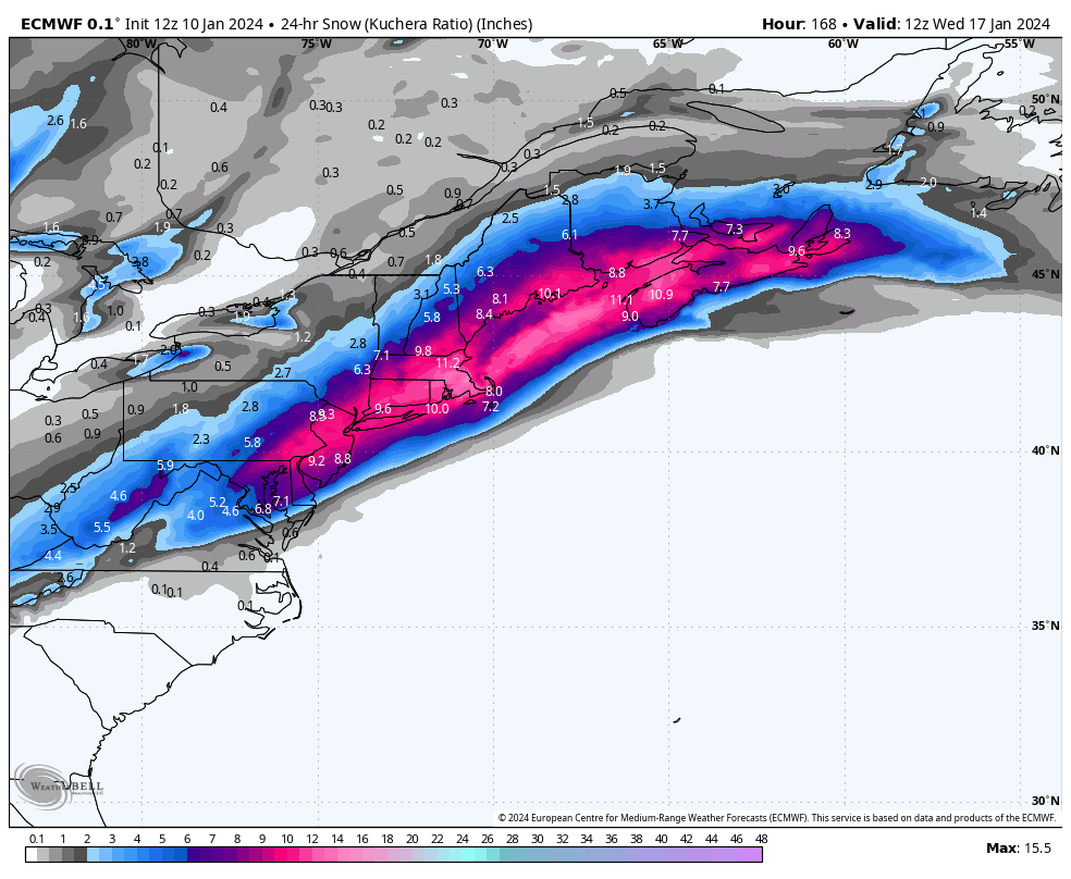 wxreboot's tweet photo. Next Tuesday-Wednesday comes the east next snowstorm chance..this is mainly supported by deterministic guidances along with EPS. https://t.co/wjzzUDh8Nh
