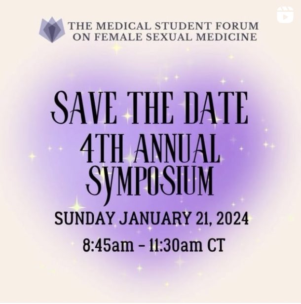 Medical Student Forum on Female Sexual Medicine (FSM) educates trainees on pelvic pain, hypoactive sexual desire d/o. Dr Nicole Cirino is a reproductive psychiatrist on panel Register: docs.google.com/forms/d/e/1FAI…