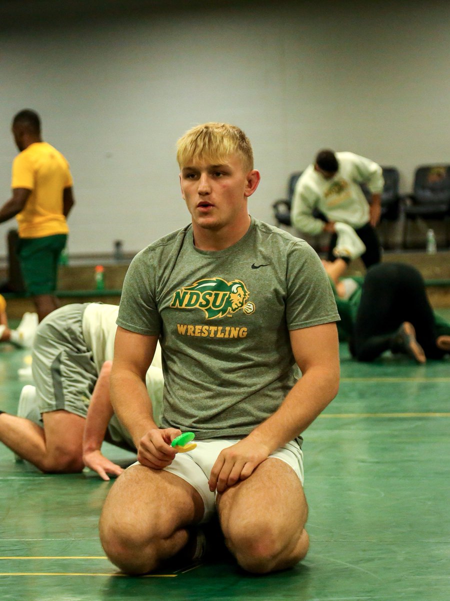 NDSUwrestling's tweet photo. Back in the lab 🧪

#GoBison https://t.co/ItegsXH4ga