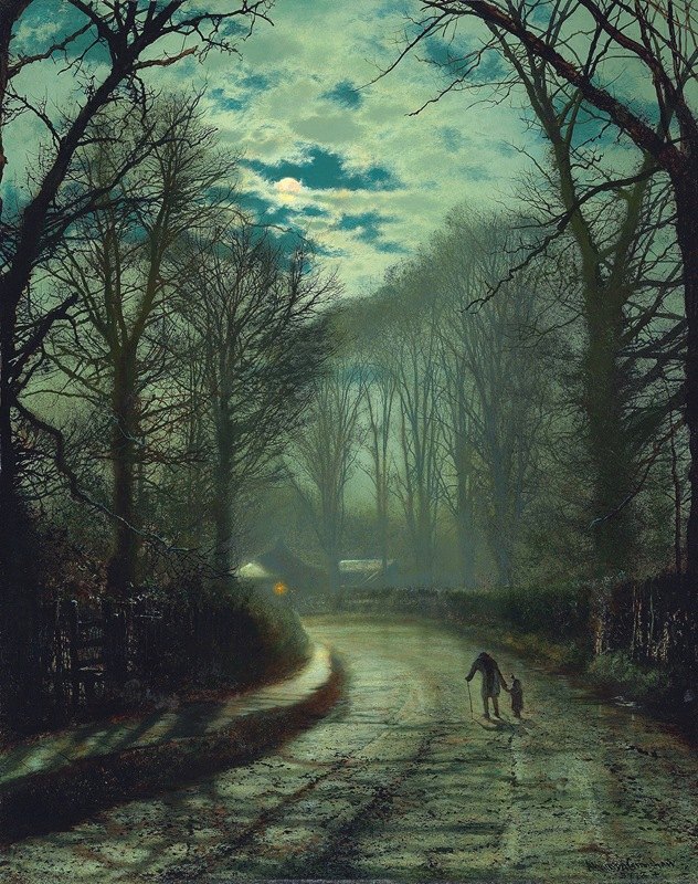 Blessed is the child who after reading about the wise old wizard or king in his adventure books instantly thinks of his grandfather. 

        Nearing Home (1872) 
🎨 John Atkinson Grimshaw