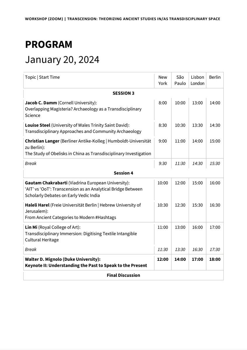 langer_chris's tweet photo. WORKSHOP PROGRAM Transcension: Theorizing Ancient Studies in/as Transdisciplinary Space @AntikeKolleg

https://t.co/WzZVPlPZlV https://t.co/UN1mfk9Ogr