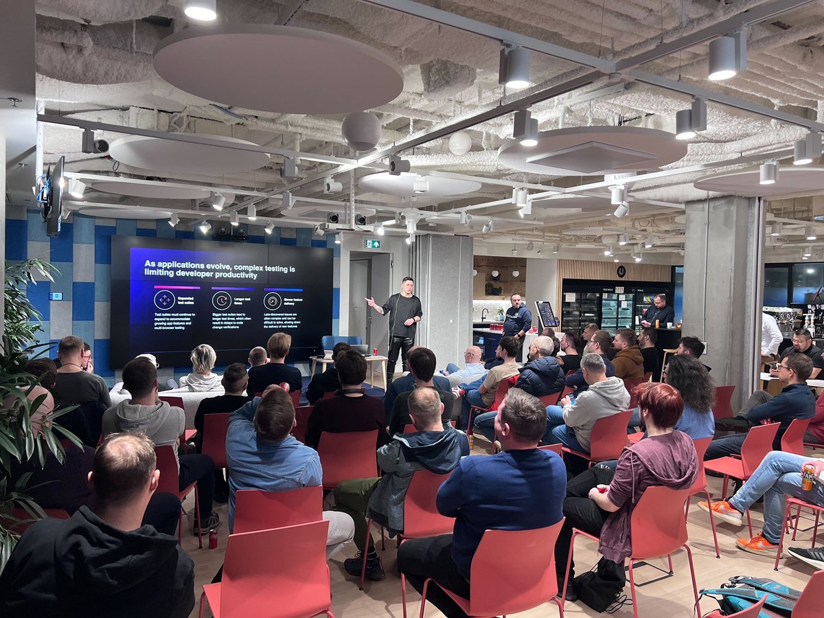 Talking about Microsoft <a href="/playwrightweb/">Playwright</a> Testing during <a href="/AzureGroupPL/">AzureCommunityPL</a> 62nd meetup in Warsaw ☁️

#microsoft #playwright #microsoftplaywrighttesting #cloud #azure #community #meetup