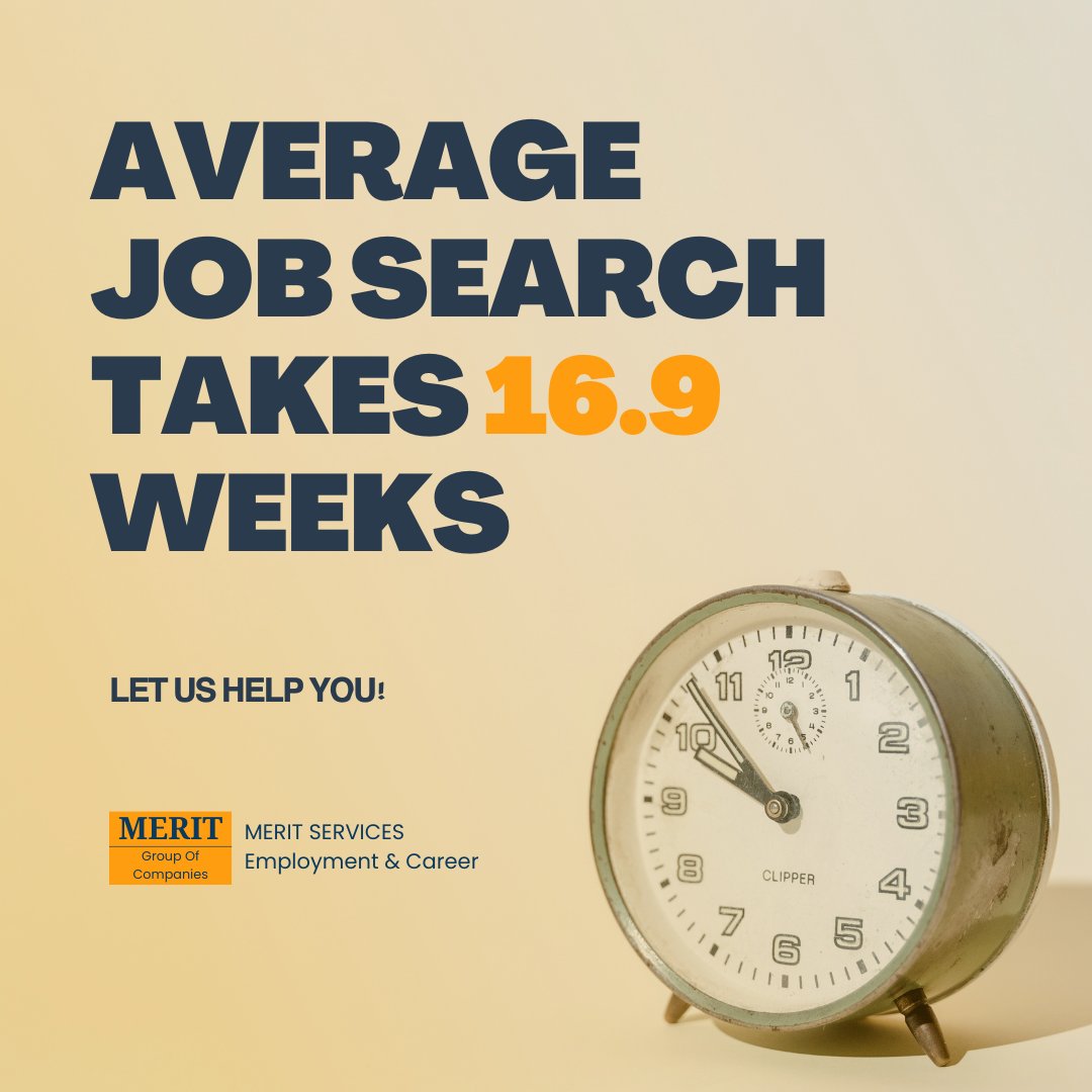 merit_serv86901's tweet photo. Shorten your job search! On average, it takes 16.9 weeks. Let Merit Services guide you to success. 
Visit https://t.co/pKtIT9v8IH for expert assistance.

#JobSearch #CareerSuccess #ExpertGuidance #JobHunt #Meritservices #ShortenTheSearch #CareerSupport #ProfessionalDevelopment https://t.co/hS23SE1HtI