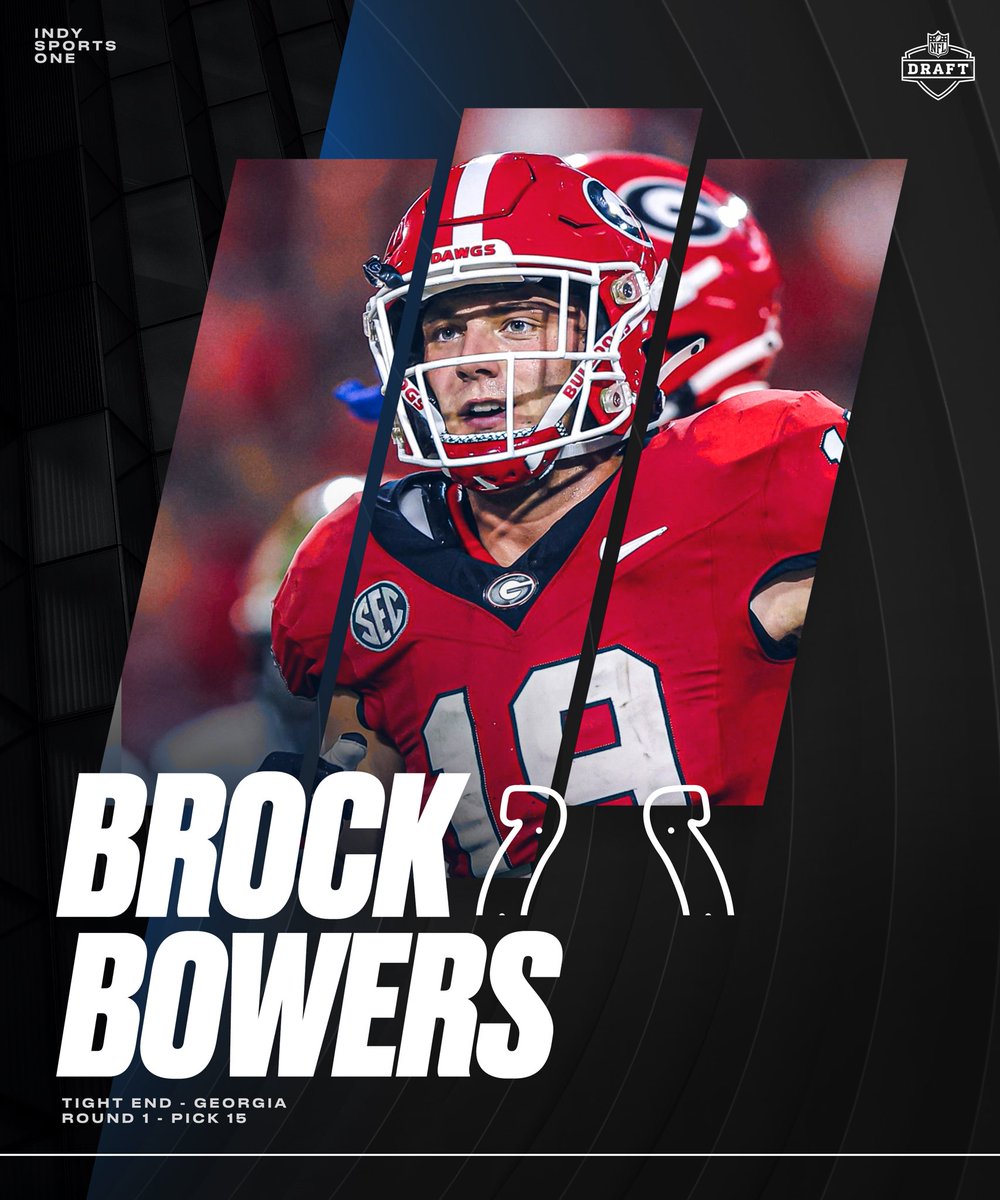 IndySportsOne's tweet photo. It's officially NFL Mock Draft season. 👀

ESPN's @Jordan_Reid has the Colts selecting dynamic Georgia TE Brock Bowers in his most recent mock draft. #ForTheShoe https://t.co/AtO6Nmazuy