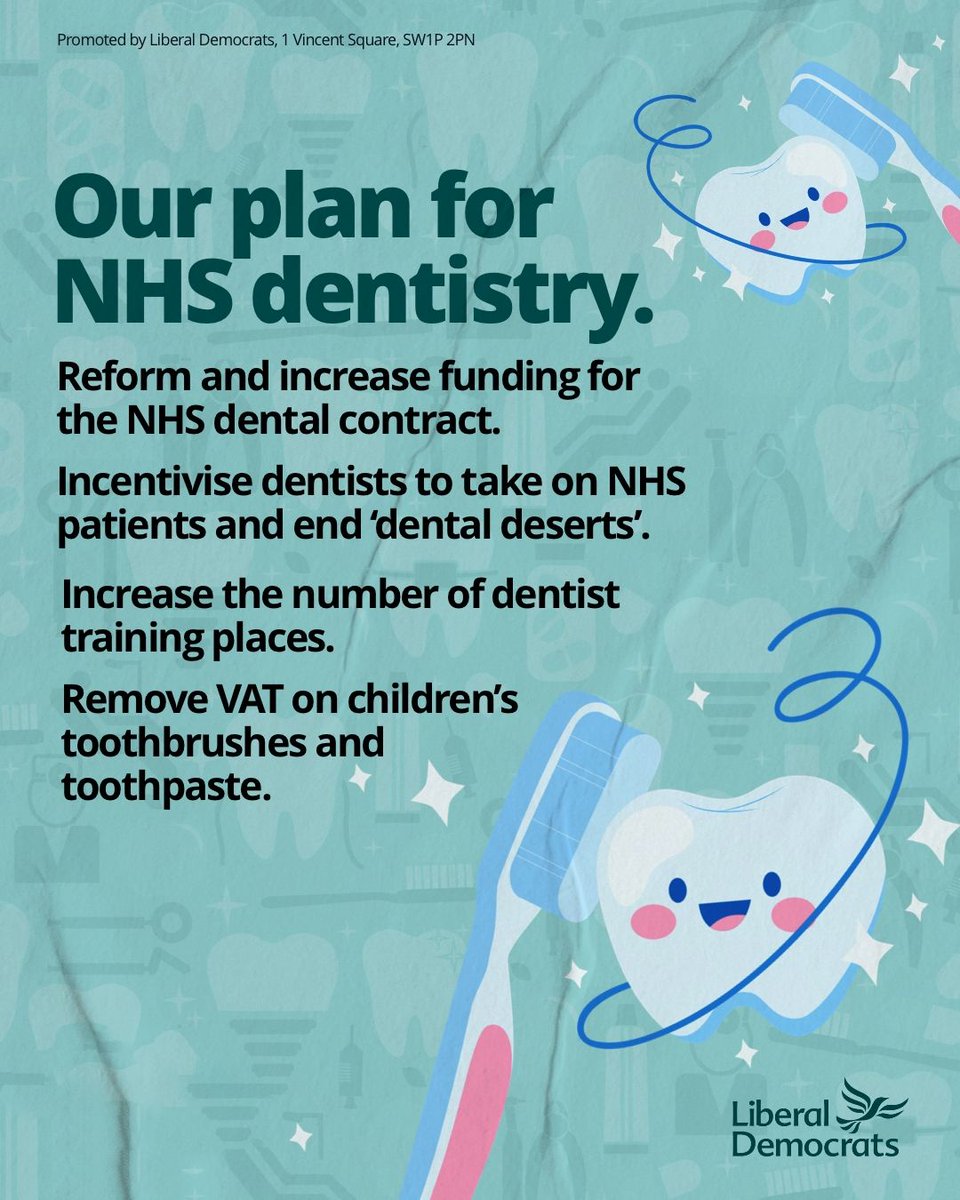 The Conservatives have been asleep at the wheel for years, and our NHS now faces a dental crisis, forcing millions to wait in agony, pay over the odds - or worse - turn to DIY dentistry. We have a plan to ensure everyone can access an NHS dentist if needed.