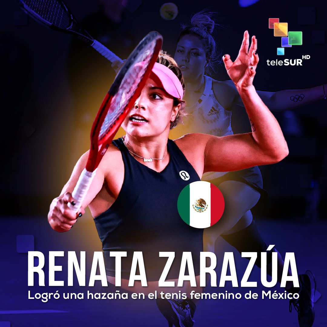 DeportesTeleSUR's tweet image. Renata #Zarazúa es la primera tenista mexicana que logra colocarse entre las 100 mejores del ranking de la #WTA desde 1996, cuando lo consiguió Angélica Gavaldón. ambas son las únicas mexicanas que han logrado este reconocimiento en el tenis profesional.

#México