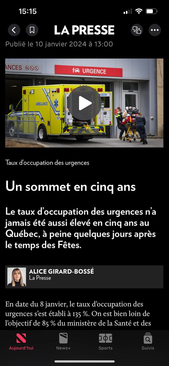 Ian_Senechal's tweet image. 16.5% moins de patients aux urgences en début d'année 2024 qu'en 2020.

Il n'y a pas plus de monde aux urgences que d'habitude. Il y a moins de lits disponibles, même si le personnel dans le réseau est plus nombreux que lors des dernières années.

8 janvier 2024 : 9538 visites…
